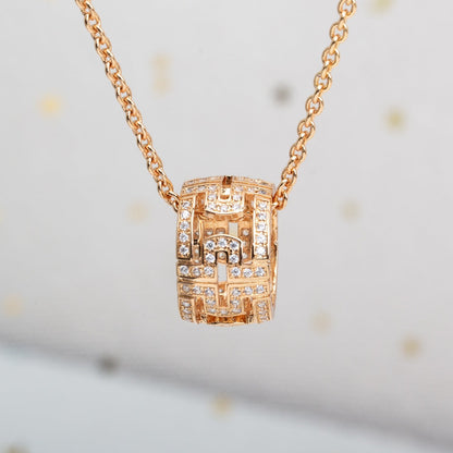 [⭐Haelin Jewelry]PARENTESI NECKLACE PINK GOLD DIAMOND