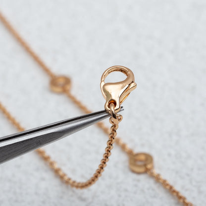 [⭐Haelin Jewelry]PARENTESI NECKLACE PINK GOLD DIAMOND
