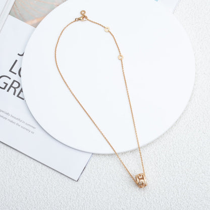 [⭐Haelin Jewelry]PARENTESI NECKLACE PINK GOLD DIAMOND