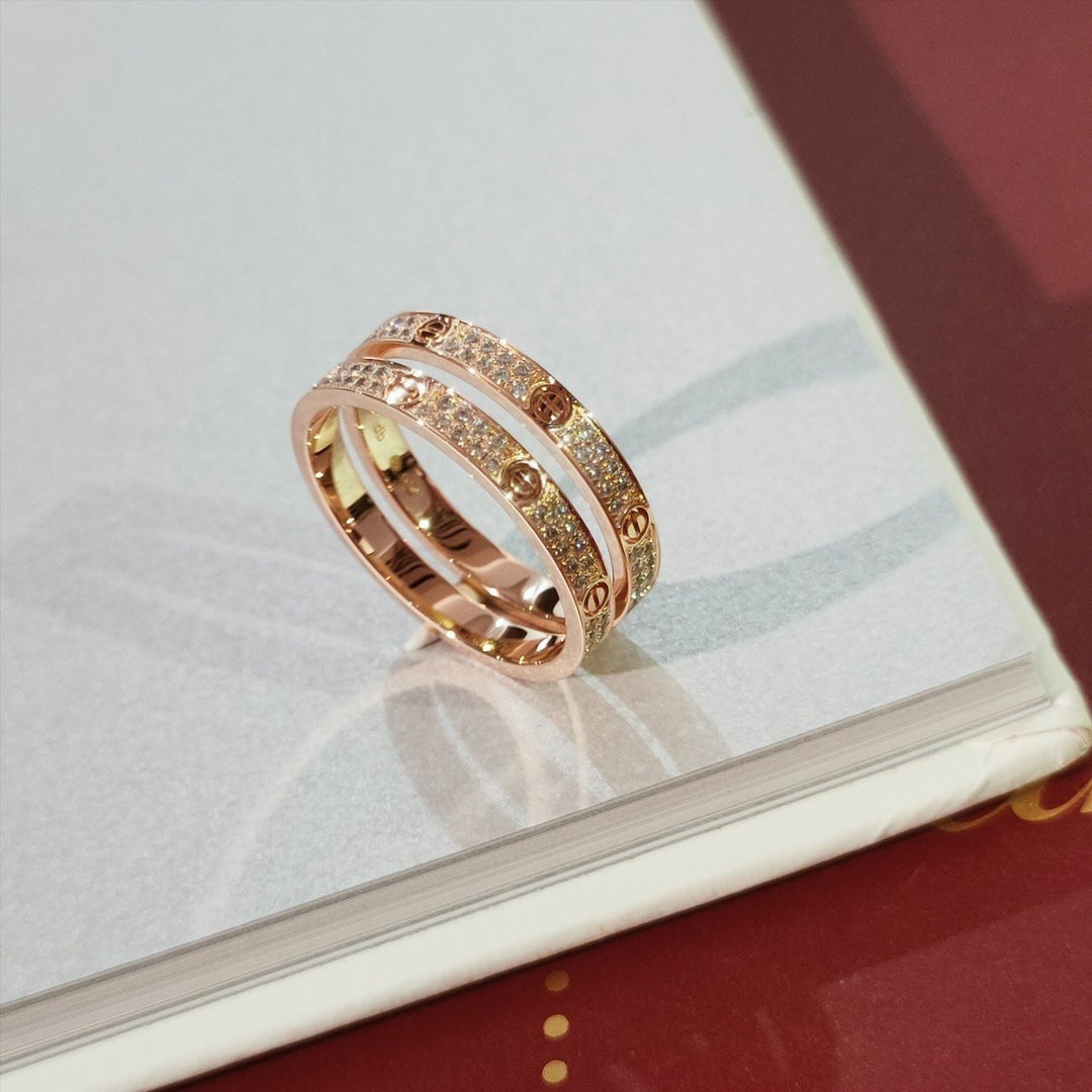 [⭐Haelin Jewelry]LOVE RING 2.65MM DIAMOND