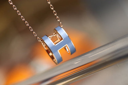 [⭐Haelin Jewelry]POP H PEDANT PINK GOLD