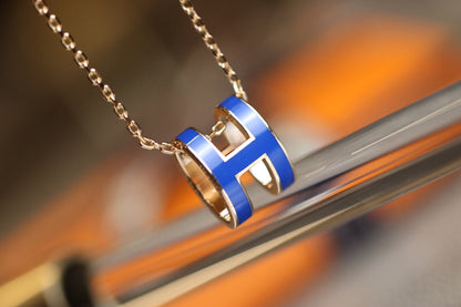 [⭐Haelin Jewelry]POP H PEDANT PINK GOLD