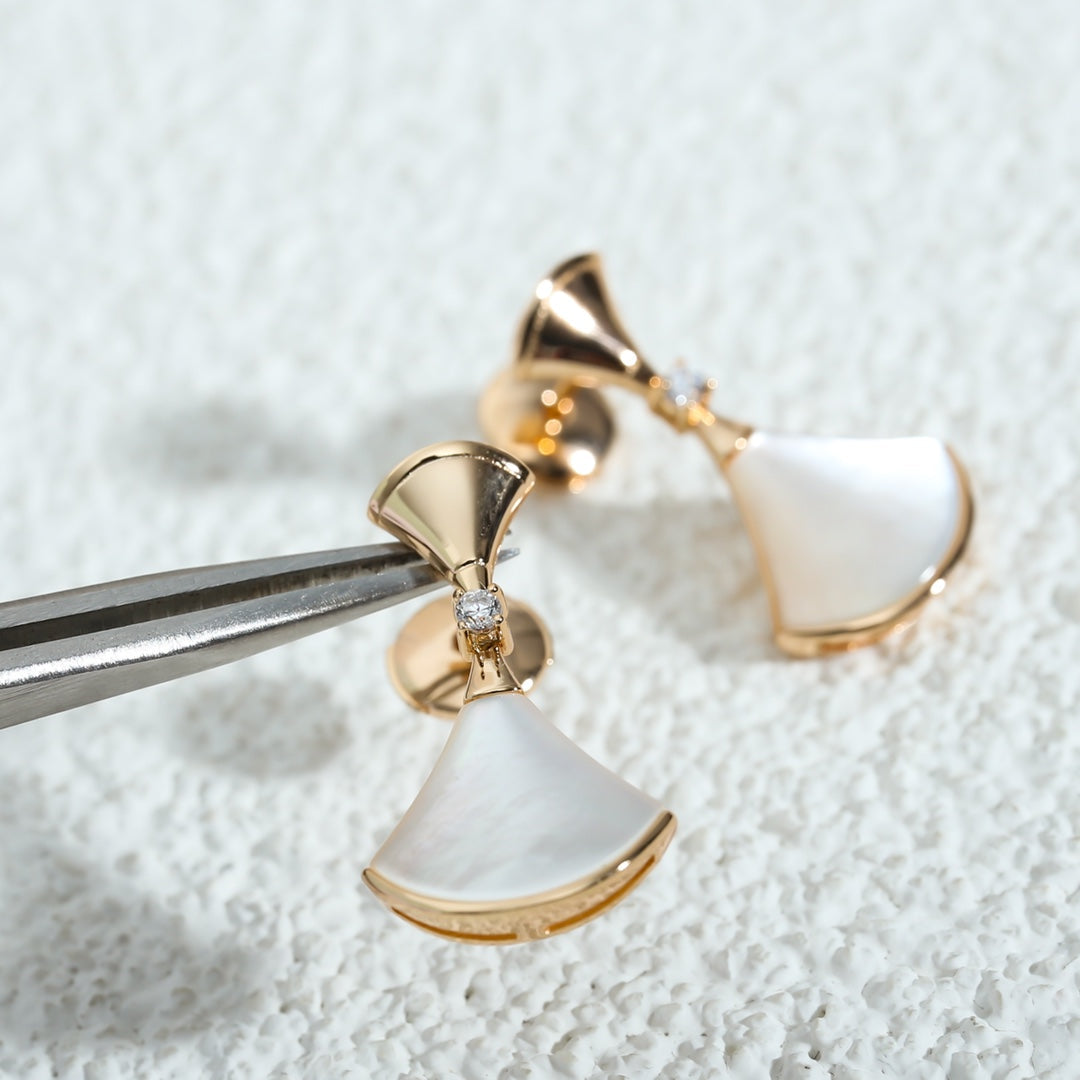 [⭐Haelin Jewelry]DREAM MOP PINK GOLD EARRINGS