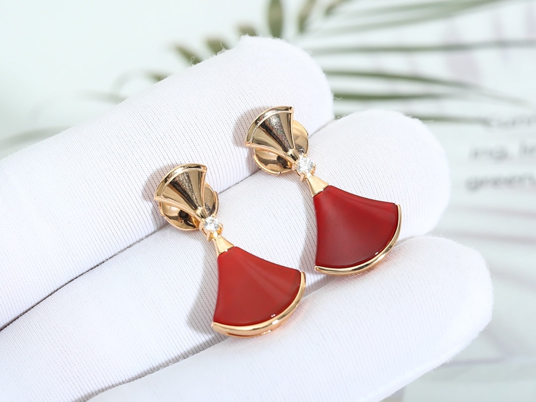 [⭐Haelin Jewelry]DREAM Carnelian PINK GOLD EARRINGS