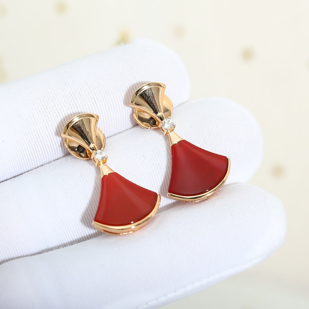 [⭐Haelin Jewelry]DREAM Carnelian PINK GOLD EARRINGS