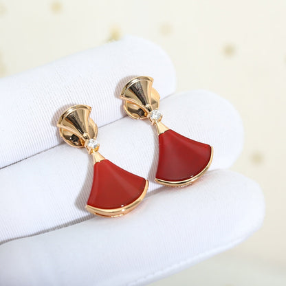 [⭐Haelin Jewelry]DREAM Carnelian PINK GOLD EARRINGS
