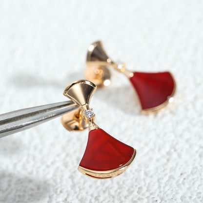 [⭐Haelin Jewelry]DREAM Carnelian PINK GOLD EARRINGS