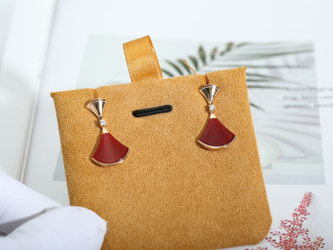 [⭐Haelin Jewelry]DREAM Carnelian PINK GOLD EARRINGS