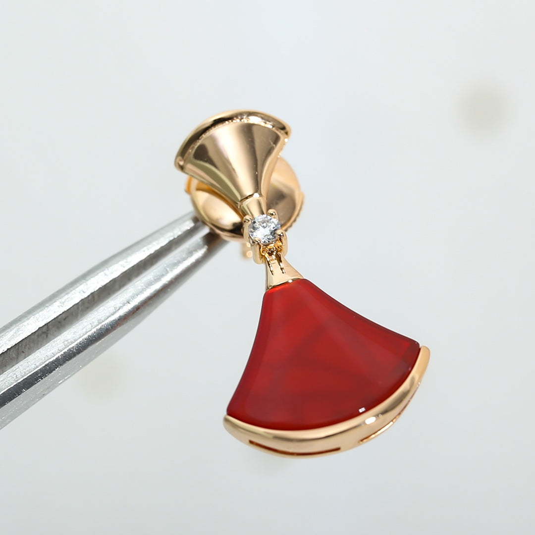 [⭐Haelin Jewelry]DREAM Carnelian PINK GOLD EARRINGS