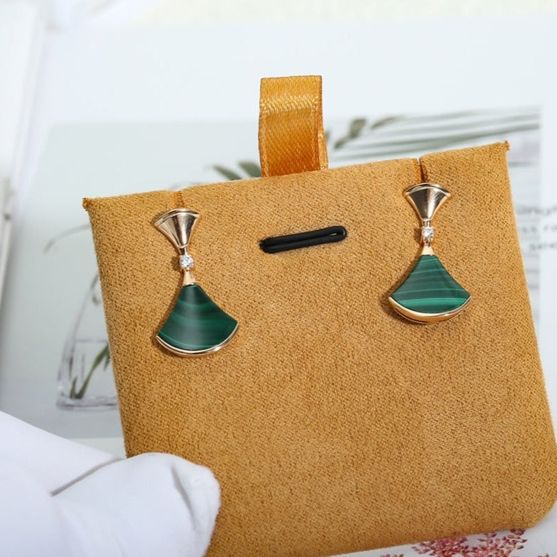 [⭐Haelin Jewelry]DREAM MALACHITE PINK GOLD EARRINGS