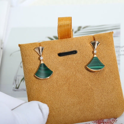 [⭐Haelin Jewelry]DREAM MALACHITE PINK GOLD EARRINGS