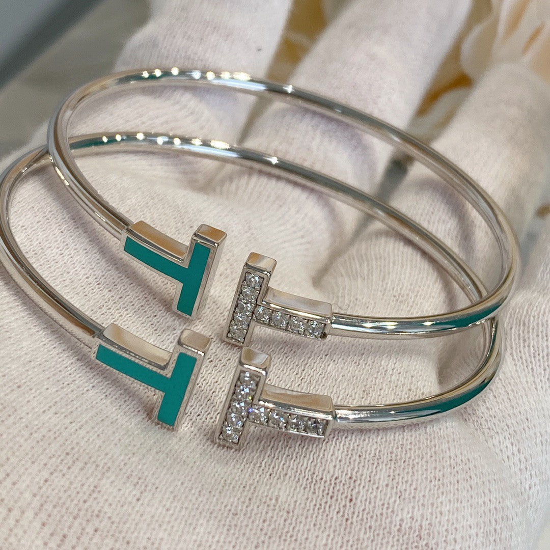 [Haelin Jewelry]T BRACELET 1.8MM TURQUOISE DIAMOND
