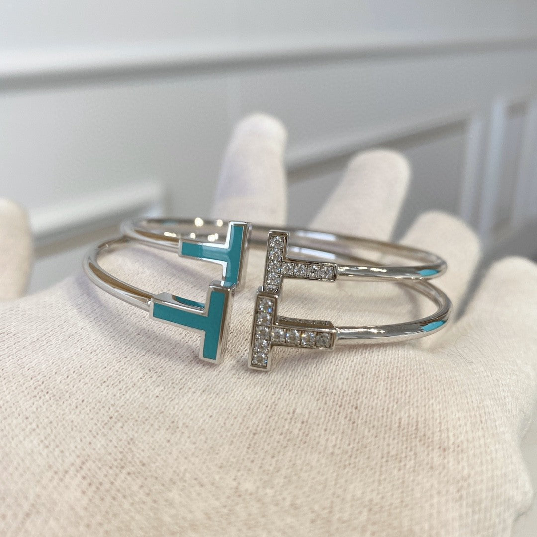 [Haelin Jewelry]T BRACELET 1.8MM TURQUOISE DIAMOND
