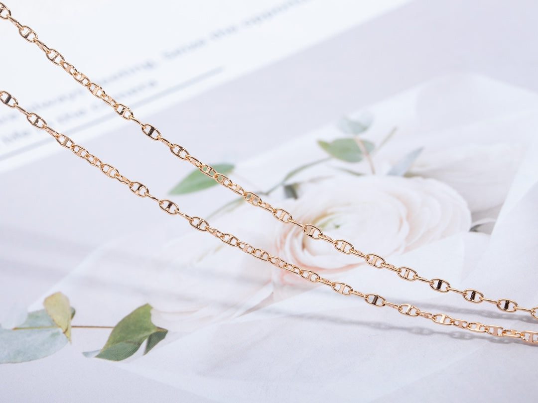 [⭐Haelin Jewelry]ECHAPPEE NECKLACE PINK GOLD