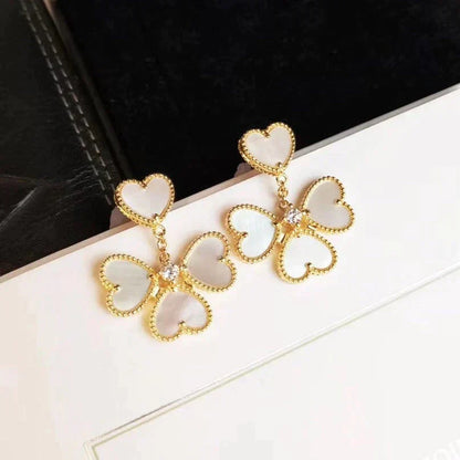[⭐Haelin Jewelry]CLOVER SWEET WHITE MOP EARRINGS