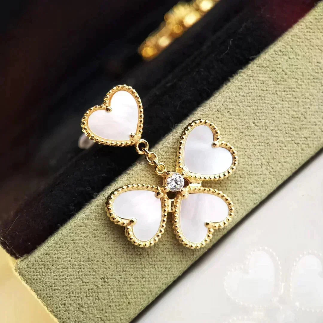 [⭐Haelin Jewelry]CLOVER SWEET WHITE MOP EARRINGS