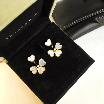 [⭐Haelin Jewelry]CLOVER SWEET WHITE MOP EARRINGS