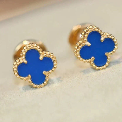 [⭐Haelin Jewelry]CLOVER MINI 9.5MM TURQUOISE EARRINGS