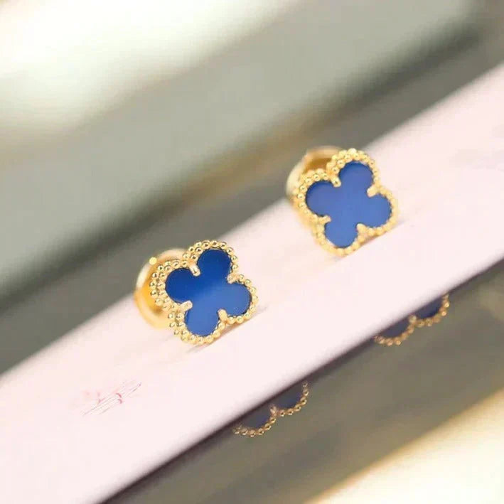 [⭐Haelin Jewelry]CLOVER MINI 9.5MM TURQUOISE EARRINGS
