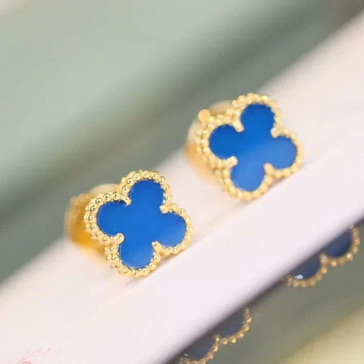 [⭐Haelin Jewelry]CLOVER MINI 9.5MM TURQUOISE EARRINGS