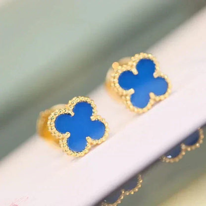 [⭐Haelin Jewelry]CLOVER MINI 9.5MM TURQUOISE EARRINGS