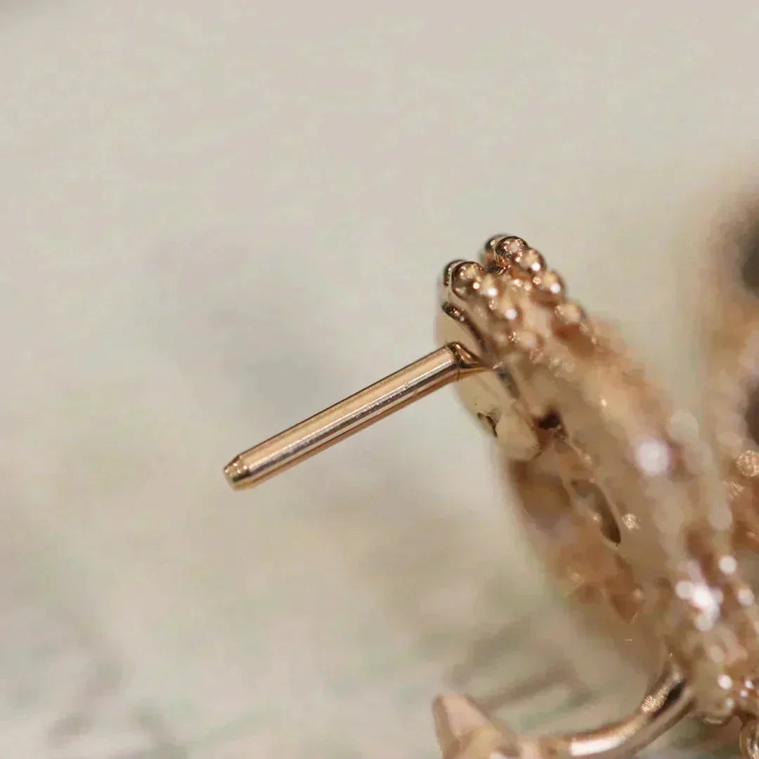 [⭐Haelin Jewelry]CLOVER MEDIUM 1 MOTIFS FUll DIAMOND EARRINGS