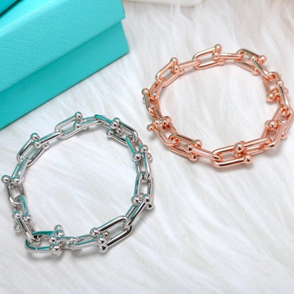 [Haelin Jewelry]HARDWEAR BRACELET PINK GOLD AND SILVER