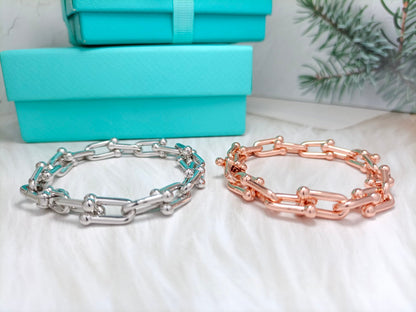 [Haelin Jewelry]HARDWEAR BRACELET PINK GOLD AND SILVER