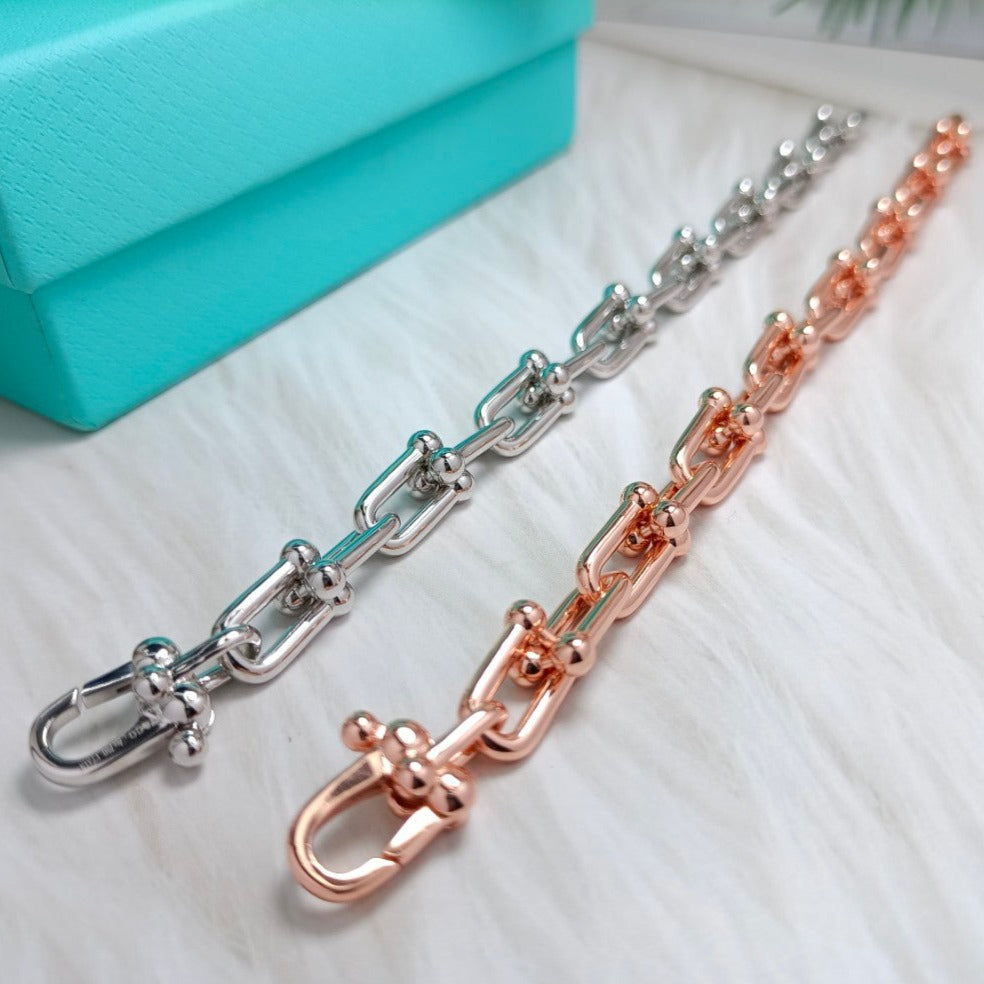 [Haelin Jewelry]HARDWEAR BRACELET PINK GOLD AND SILVER