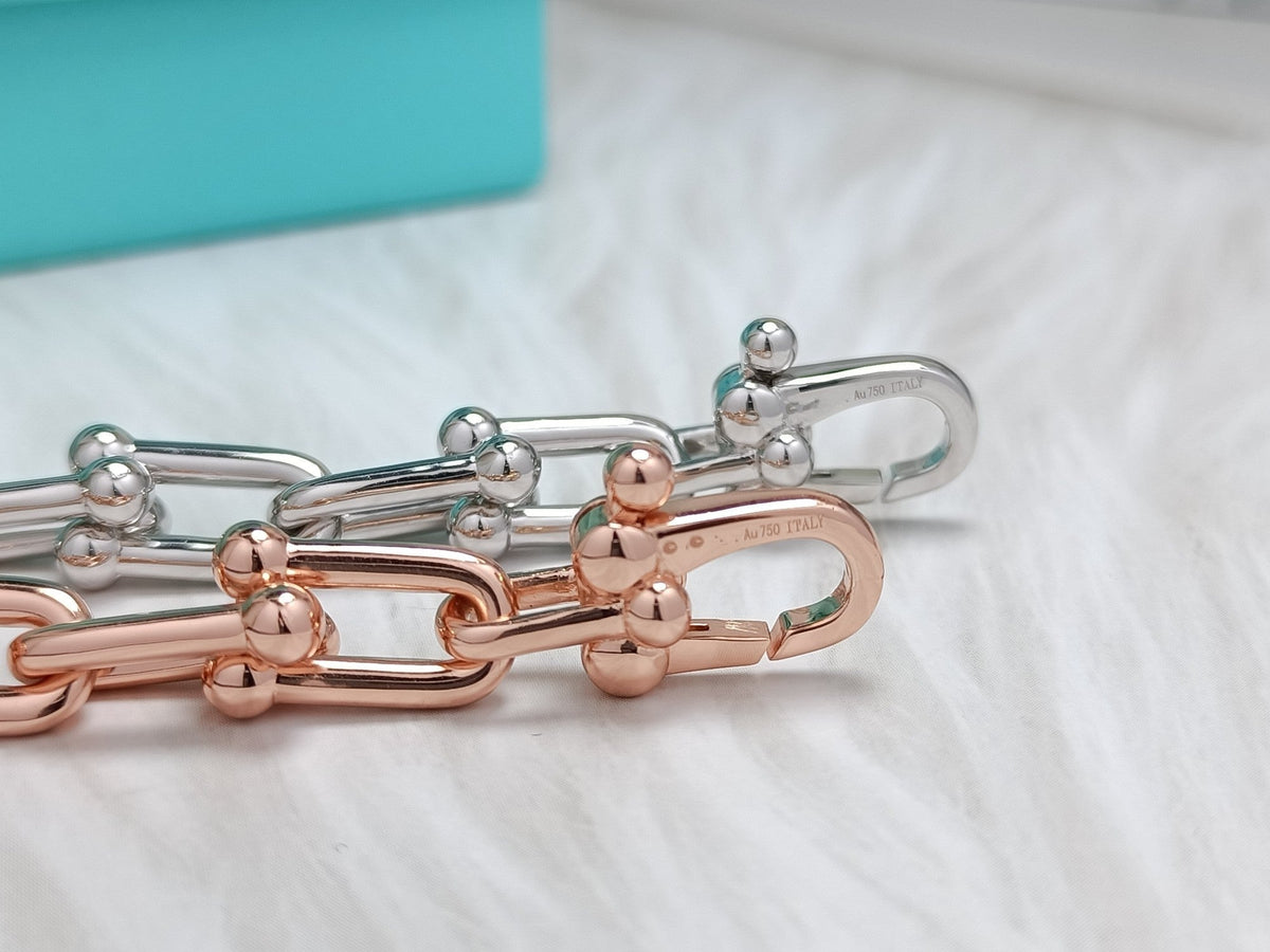 [Haelin Jewelry]HARDWEAR BRACELET PINK GOLD AND SILVER
