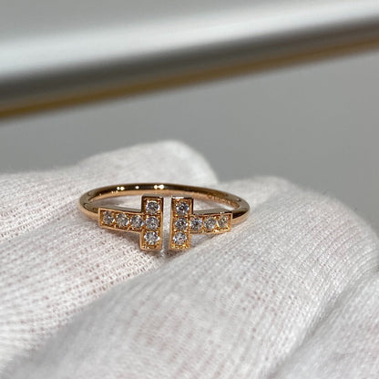[Haelin Jewelry] WIRE RING DIAMOND PINK GOLD