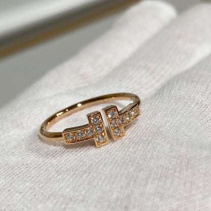 [Haelin Jewelry] WIRE RING DIAMOND PINK GOLD