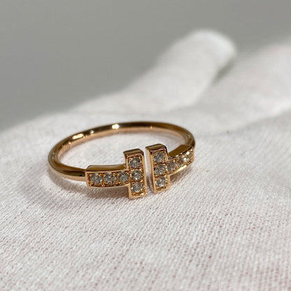[Haelin Jewelry] WIRE RING DIAMOND PINK GOLD