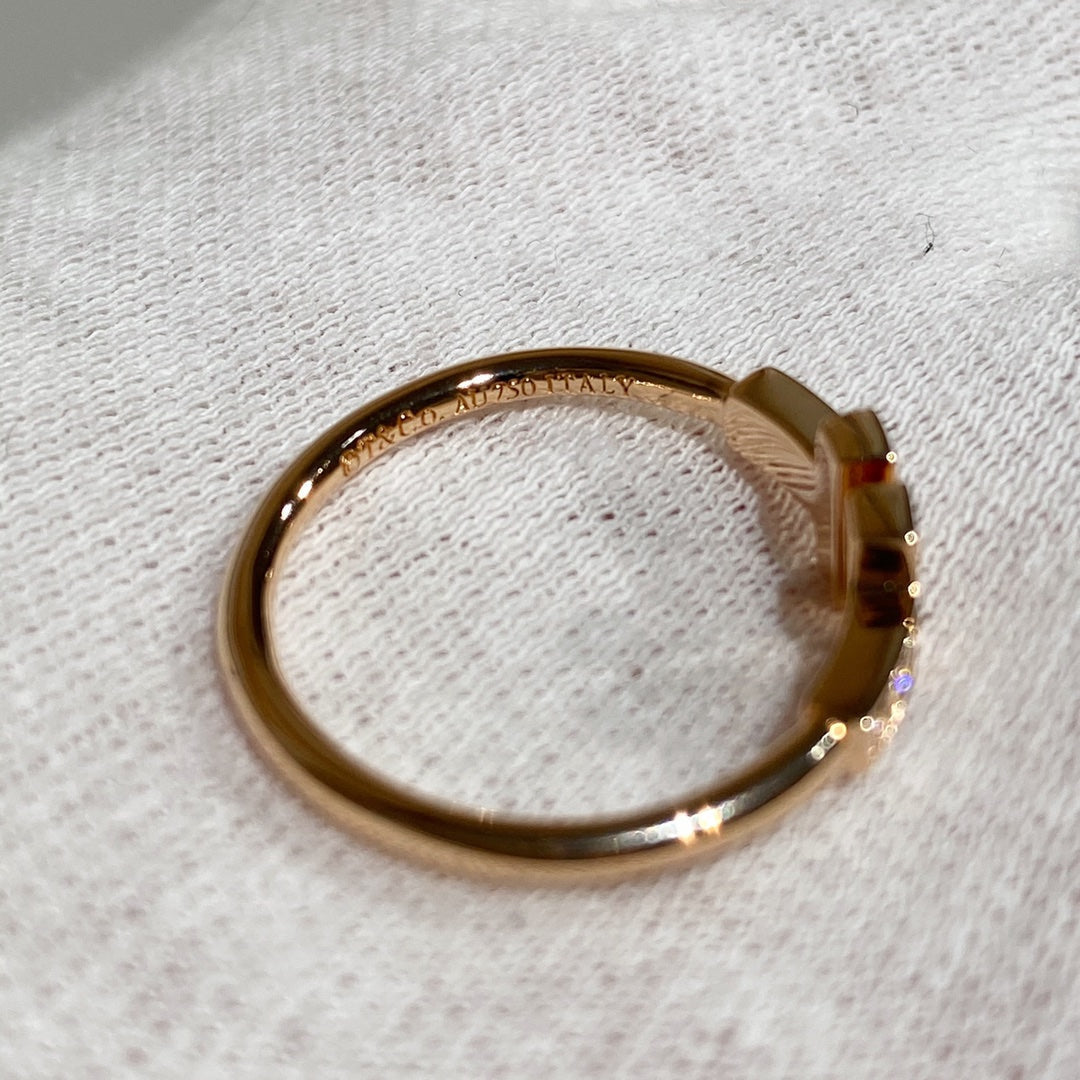 [Haelin Jewelry] WIRE RING DIAMOND PINK GOLD