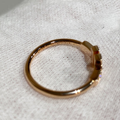 [Haelin Jewelry] WIRE RING DIAMOND PINK GOLD