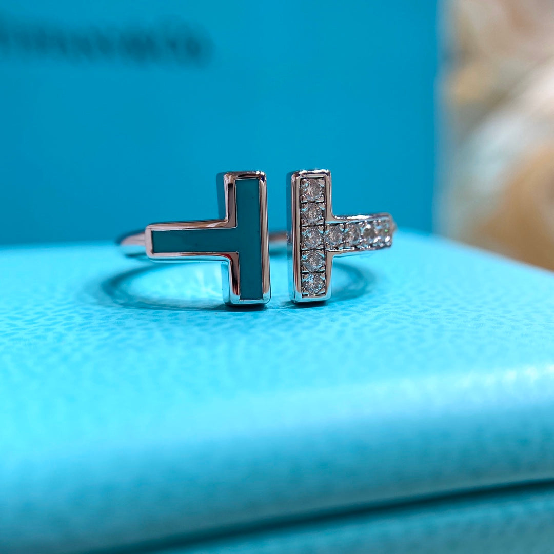 [Haelin Jewelry] WIRE TURQUOISE DIAMOND RING SILVER