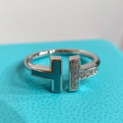 [Haelin Jewelry] WIRE TURQUOISE DIAMOND RING SILVER