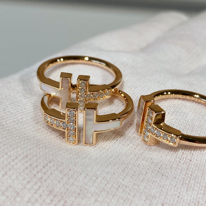 [Haelin Jewelry]T WIRE MOP DIAMOND RING PINK GOLD