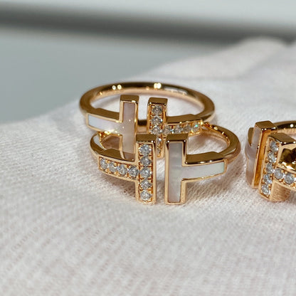 [Haelin Jewelry]T WIRE MOP DIAMOND RING PINK GOLD