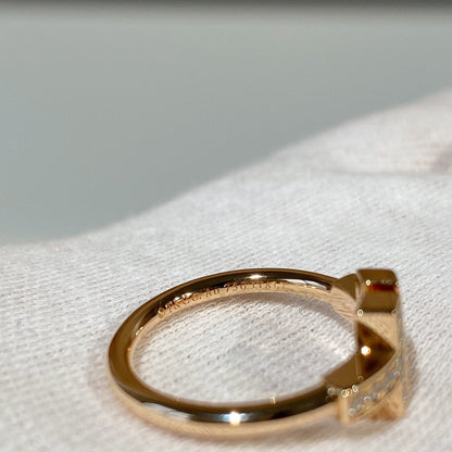 [Haelin Jewelry]T WIRE MOP DIAMOND RING PINK GOLD