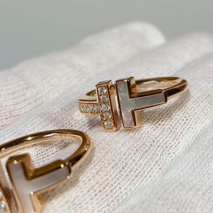 [Haelin Jewelry]T WIRE MOP DIAMOND RING PINK GOLD