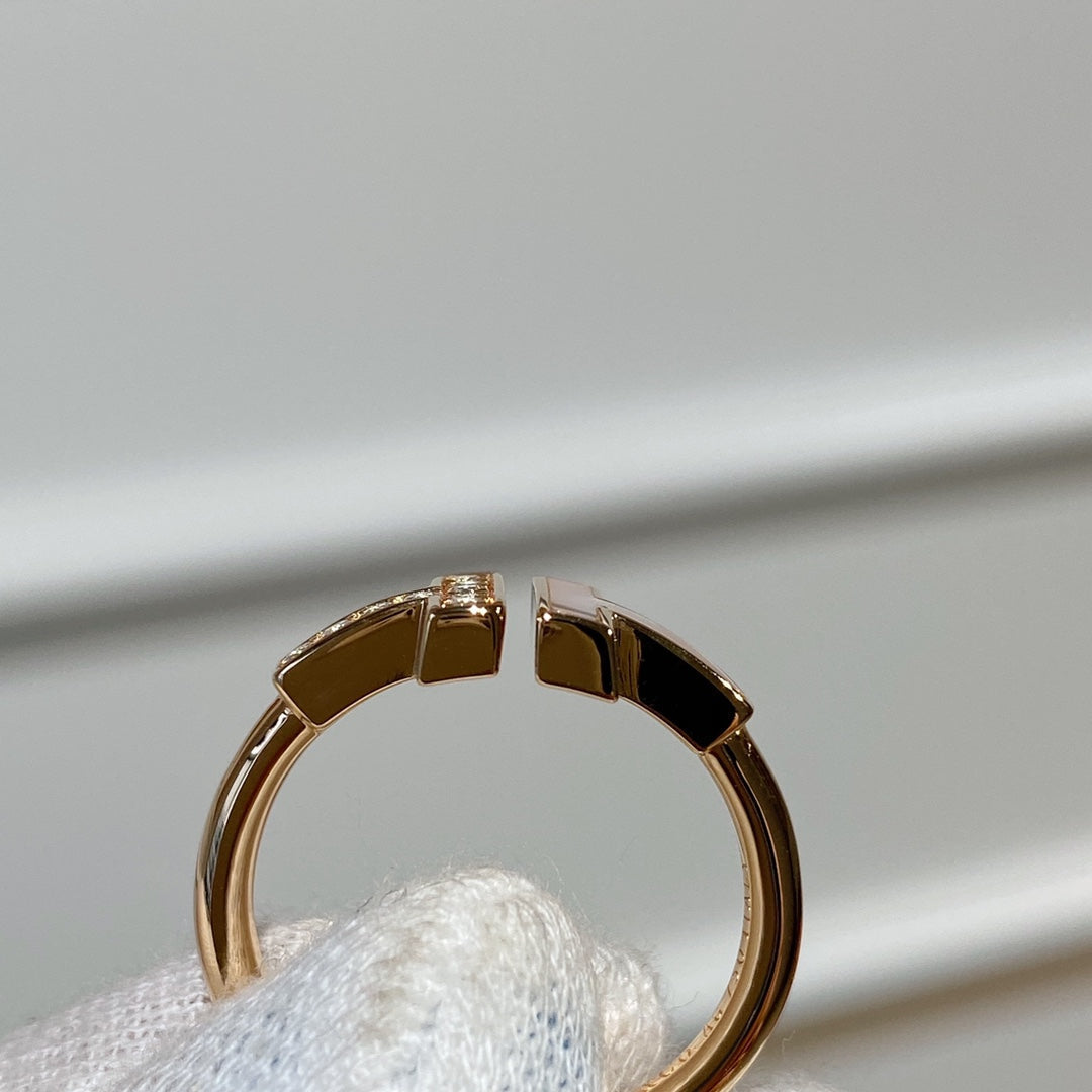 [Haelin Jewelry]T WIRE MOP DIAMOND RING PINK GOLD
