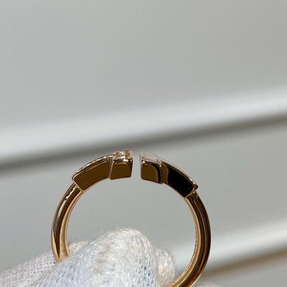 [Haelin Jewelry]T WIRE MOP DIAMOND RING PINK GOLD