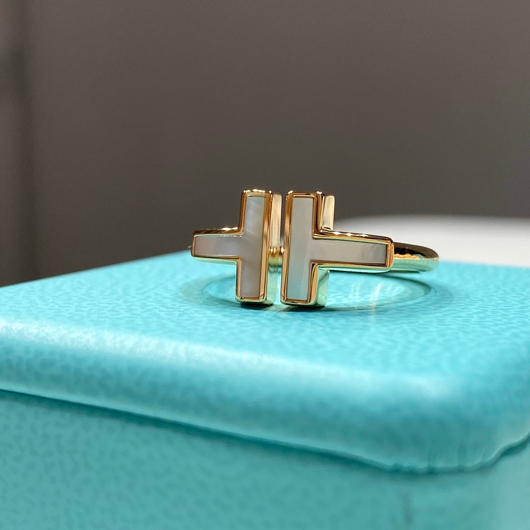 [Haelin Jewelry] WIRE MOP RING PINK GOLD