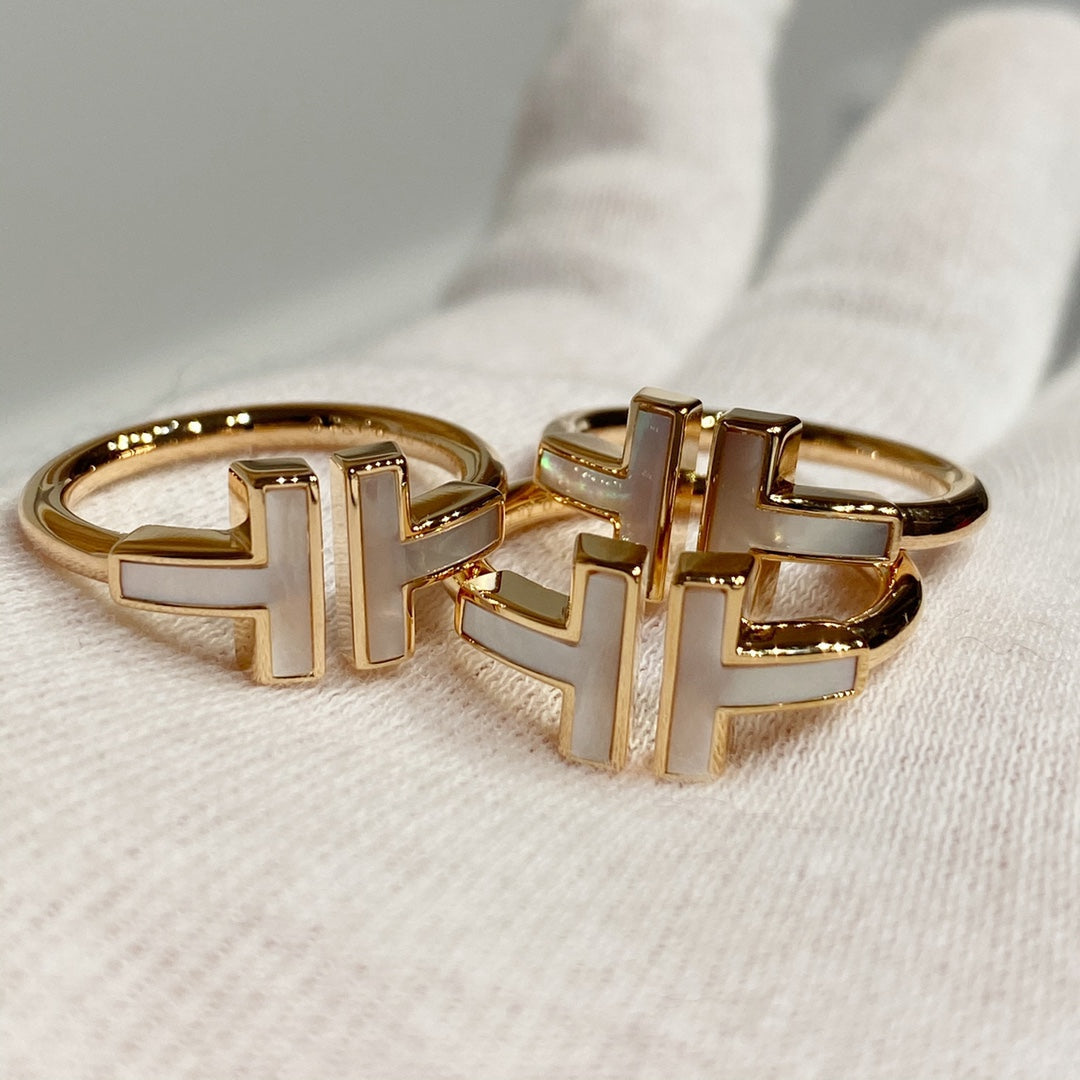 [Haelin Jewelry] WIRE MOP RING PINK GOLD