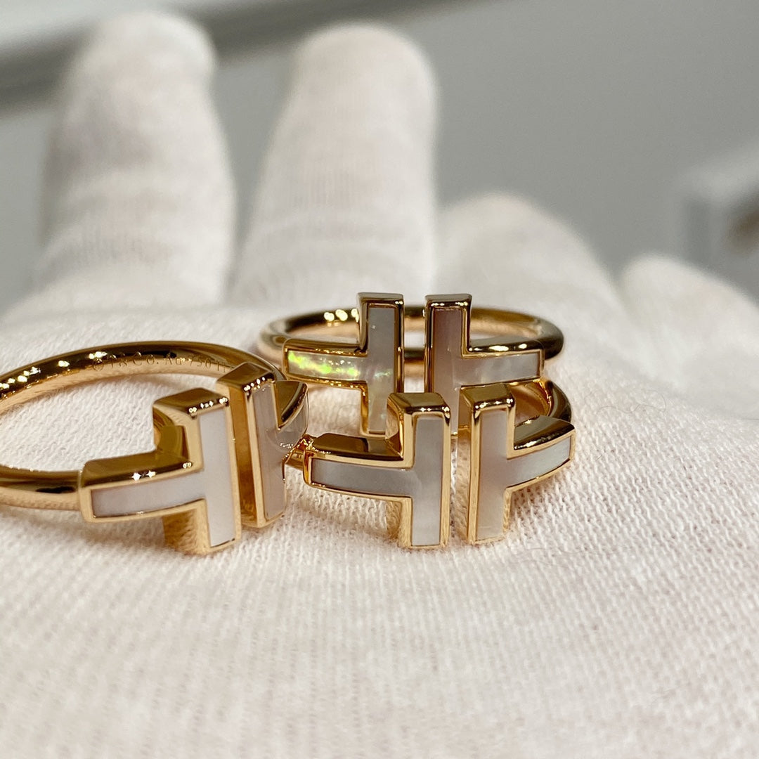 [Haelin Jewelry] WIRE MOP RING PINK GOLD