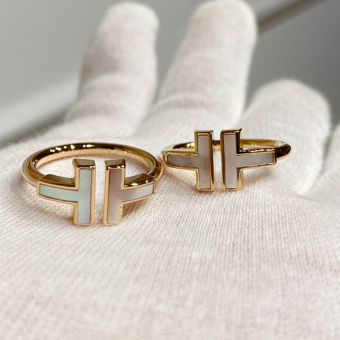 [Haelin Jewelry] WIRE MOP RING PINK GOLD
