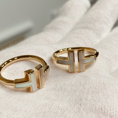 [Haelin Jewelry] WIRE MOP RING PINK GOLD