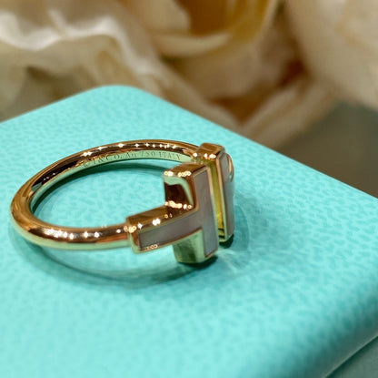 [Haelin Jewelry] WIRE MOP RING PINK GOLD