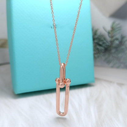 [Haelin Jewelry]HARDWEAR DROP DOUBLE LINK PEDANT NECKLACE
